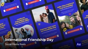 Videohive Social Media Reels - Friendship Day Quote After Effects Template Product Promo template preview
