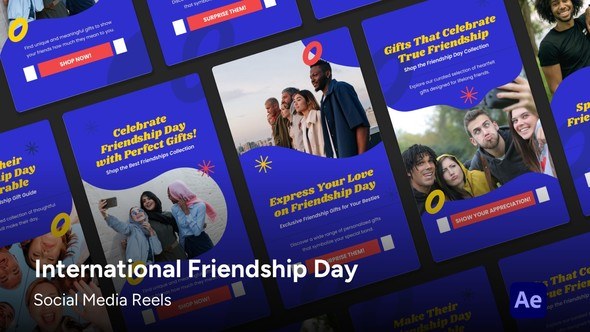 Videohive Social Media Reels - Friendship Day Quote After Effects Template Product Promo template preview