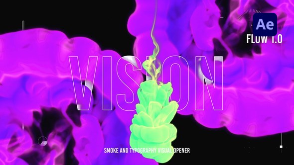 Videohive Fluid Smoke Vision Intro Logo Stings template preview