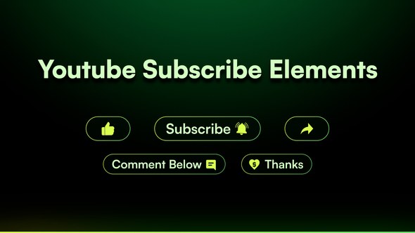 Videohive Youtube Subscribe Elements 59624247 Elements template preview