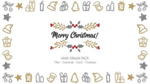 Videohive Merry Christmas. Hand Drawn Pack Titles template preview