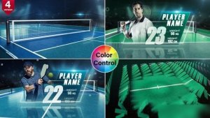 Videohive Tennis & Pickleball Players Openers template preview