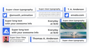 Super Clean Lower Thirds Video Displays template preview
