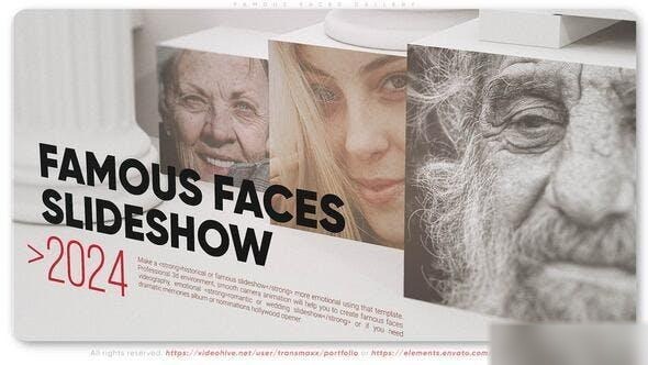 Videohive Famous Faces Gallery Openers template preview