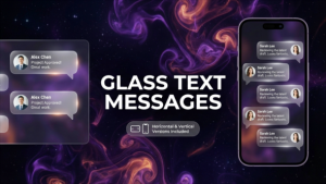 Glass Text Messages Elements template preview