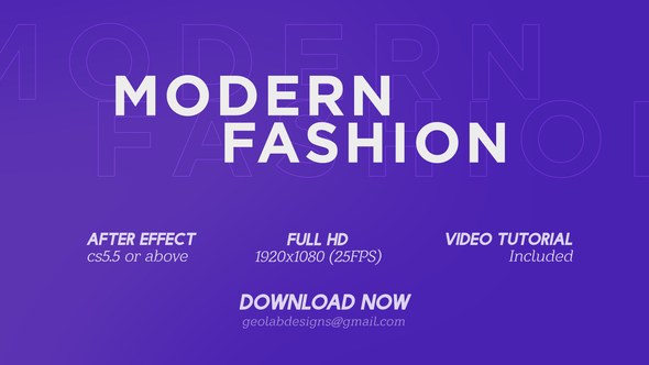 Videohive Modern Fashion Openers template preview