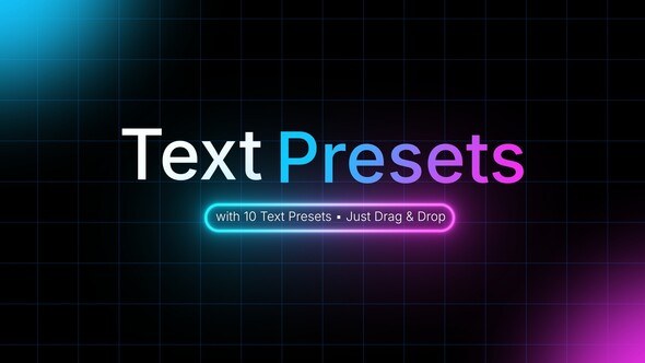 Text Presets Titles template preview