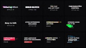 Videohive Glitch Titles 36319389 Titles template preview