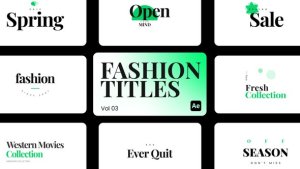 Videohive Fashion Titles 03 for After Effects Titles template preview