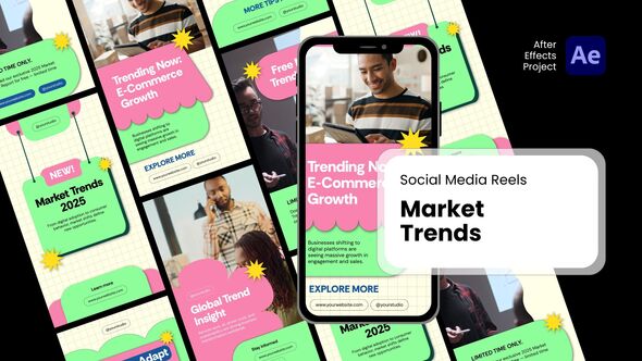 Videohive Social Media Reels - Post Market Trends After Effects Project Files Product Promo template preview