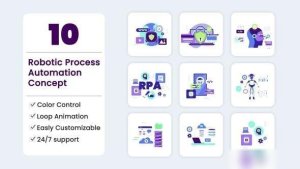 Videohive Robotic process automation Concept Elements template preview