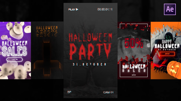 Videohive Halloween Scary Instagram Stories Elements template preview