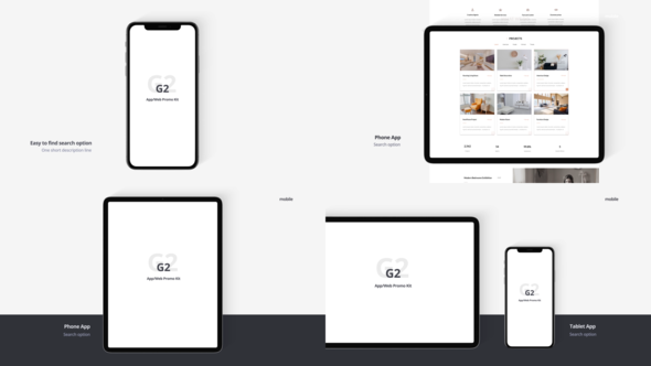 G2 - App / Website Presentation Pack Video Displays template preview
