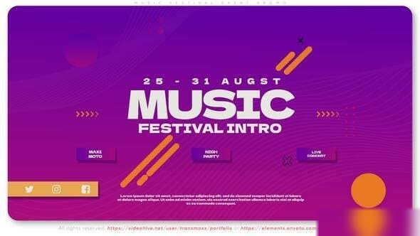 Videohive Music Festival Event Promo Openers template preview