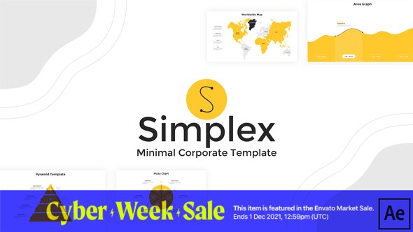 Videohive The Simplex. Animated Corporate Template Infographics template preview