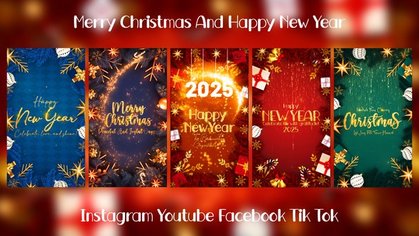 Videohive Merry Christmas Instagram Stories Pack Openers template preview