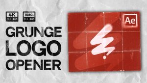 Videohive Grunge Logo Opener 55384506 Logo Stings template preview