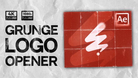 Videohive Grunge Logo Opener 55384506 Logo Stings template preview
