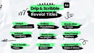 Videohive Drip & Scribble Reveal Titles Titles template preview