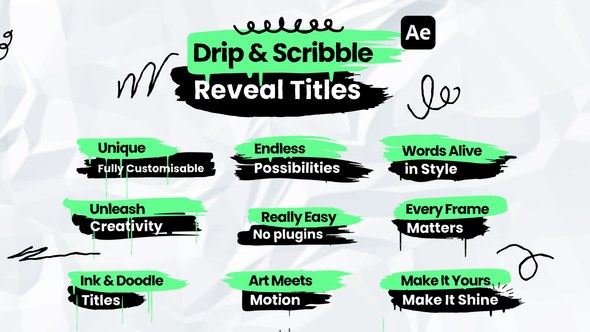 Videohive Drip & Scribble Reveal Titles Titles template preview