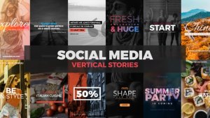 Vertical Promo Video Displays template preview