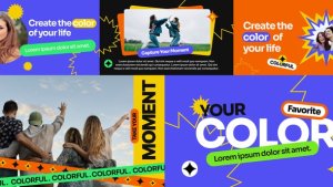 Videohive Colorfull Event After Effects Video Displays template preview