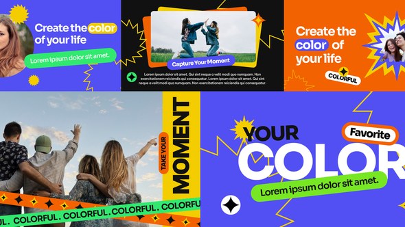 Videohive Colorfull Event After Effects Video Displays template preview