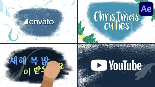 Videohive Christmas Typography And Logo Openers Pack for After Effects Titles template preview