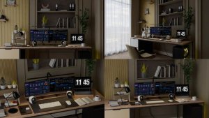 Videohive Workflow monitor and computer laptop in the room Product Promo template preview