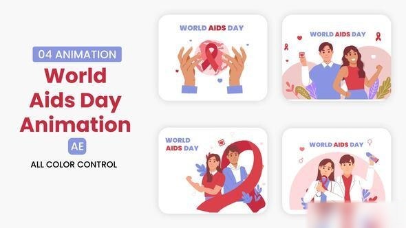 Videohive World AIDS Day Illustration Elements template preview