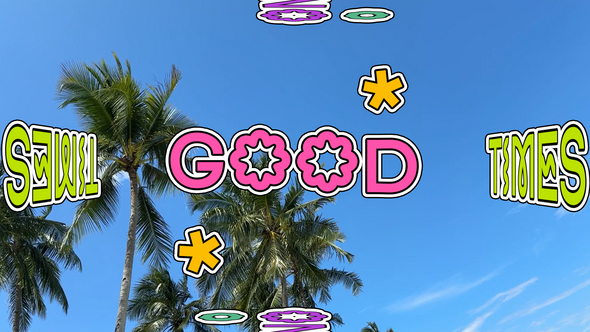 Dynamic Summer Typography Effect Titles template preview