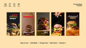 Videohive Burger Instagram Reels Product Promo template preview