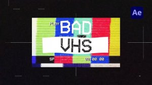 Videohive Glitch Bad TV Intro Openers template preview