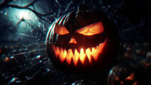 Videohive Pumpkin Graveyard Unveil Logo Stings template preview