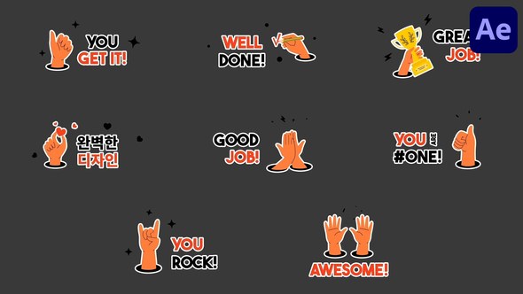 Videohive Hands Typography Titles for After Effects Titles template preview