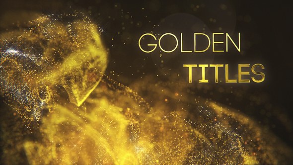 Videohive Golden Partilce Titles Titles template preview