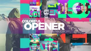 Colorful Opener Video Displays template preview