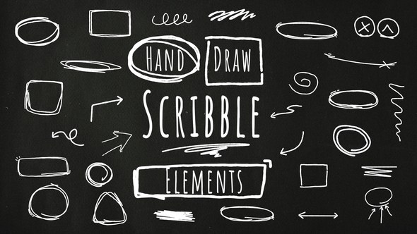 Videohive Doodle Sketch Scribble Stroke Elements Pack Elements template preview
