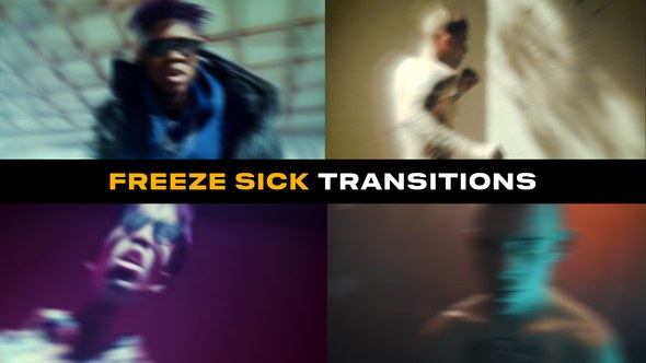 Freeze Sick Transitions Premiere Pro template preview