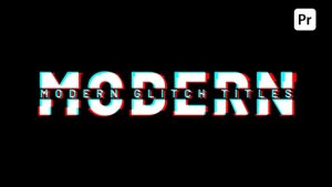 Modern Glitch Titles Premiere Pro template preview