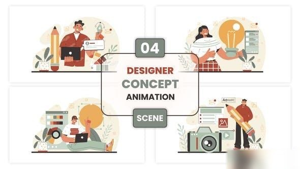 Videohive Designer Concept Animation Scene