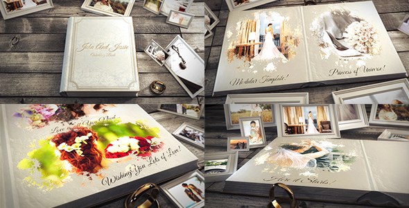 Videohive Wedding Book Video Displays template preview
