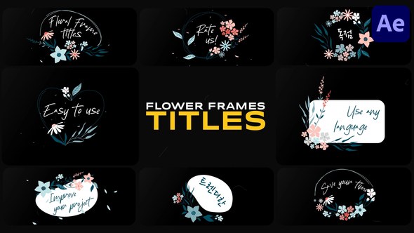 Videohive Flower Frames Titles for After Effects Titles template preview