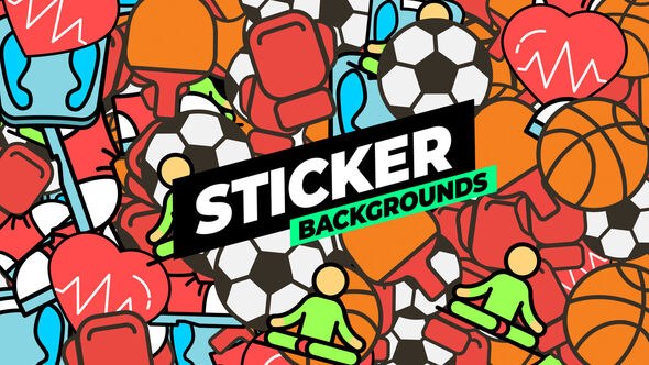 Videohive Sticker Backgrounds Elements template preview
