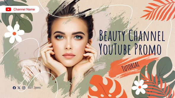 Videohive Beauty Channel YouTube Promo Openers template preview
