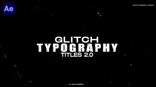 Videohive Glitch Typography Titles 2.0 Titles template preview