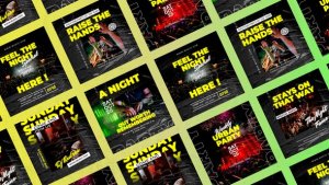 Videohive Urbanight Party Instagram Posts Product Promo template preview