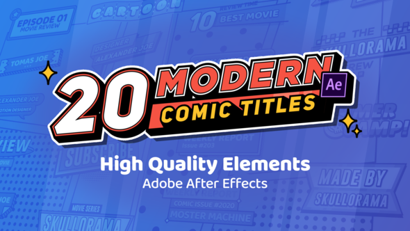 Videohive Modern Comic Titles Titles template preview