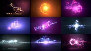 Quick Particles Logo Reveal Pack 9in1 Video Displays template preview