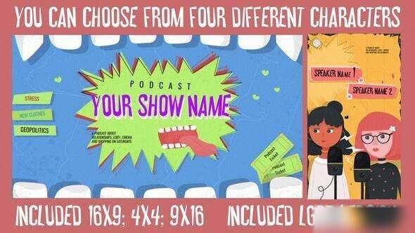 Videohive Podcast Show Intro Openers template preview